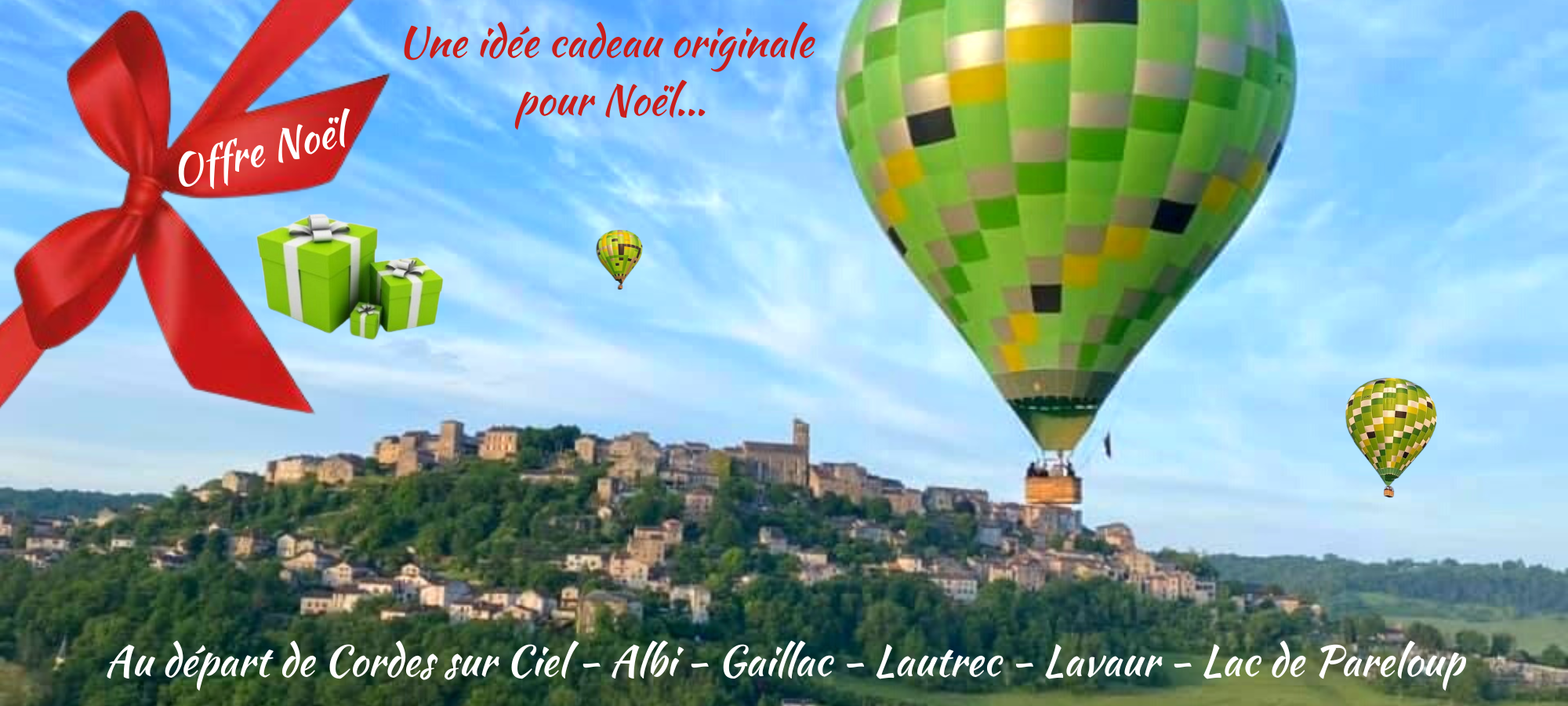 Offrez un joli cadeau de Noël avec un vol en montgolfière